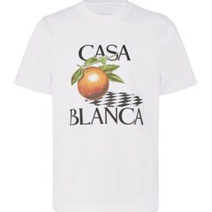 Casablanca Men's White Orange T-shirt XXL 🌟 HOST PICK 🌟